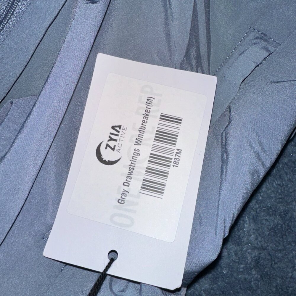 Zyia Active Blue Windbreaker Cropped Women Large - Picture 6 of 9